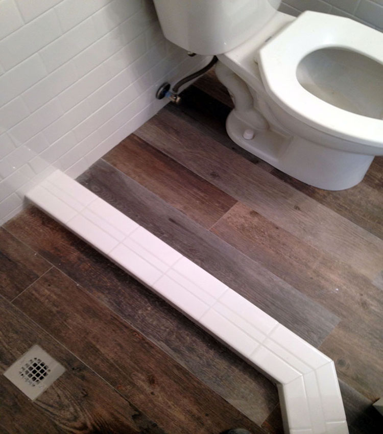 Wood-Look Tile Floor Installation Bathroom Renovation Tile Shower Subway Wall Tile Specialist